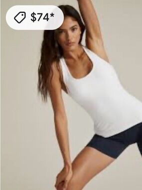 NWOT Beyond Yoga White Racerback Tank Top